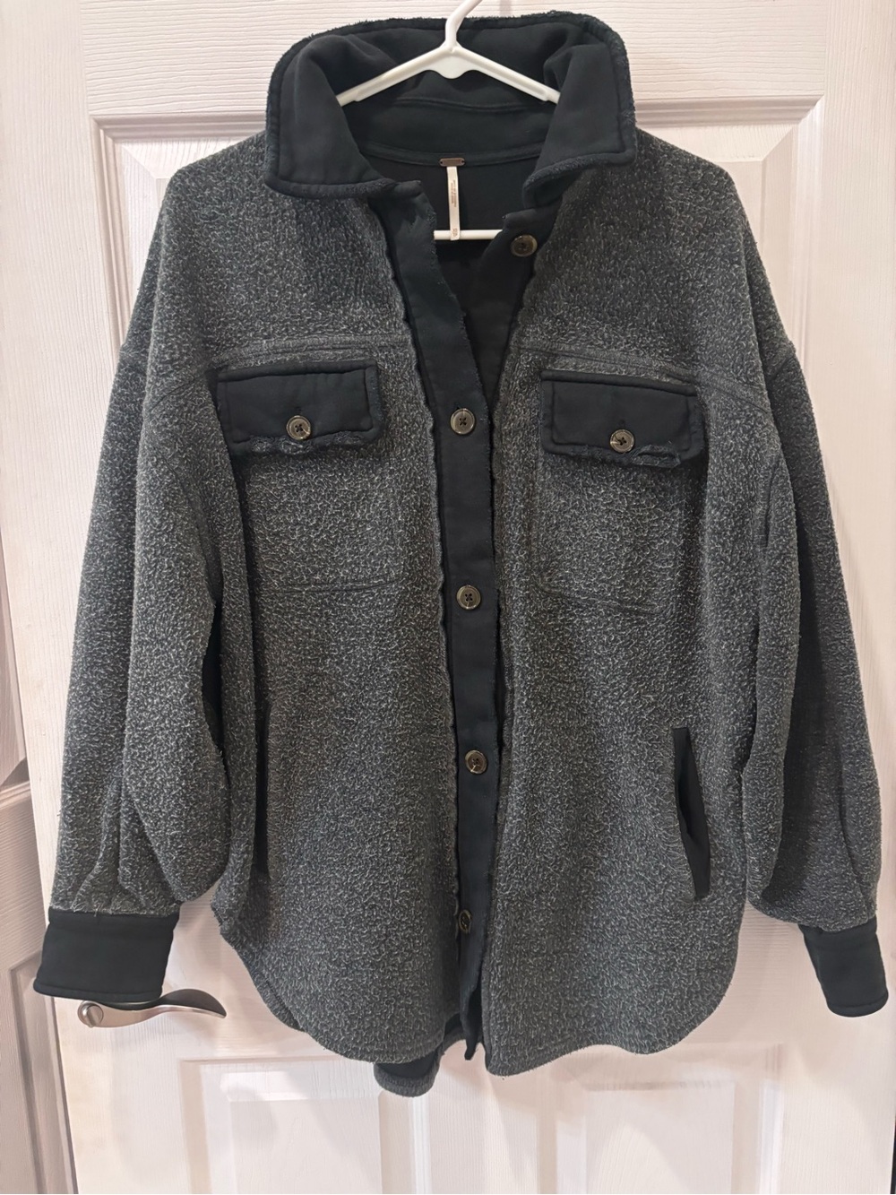 Free People Ruby Jacket - Dark Navy Blue Oversized